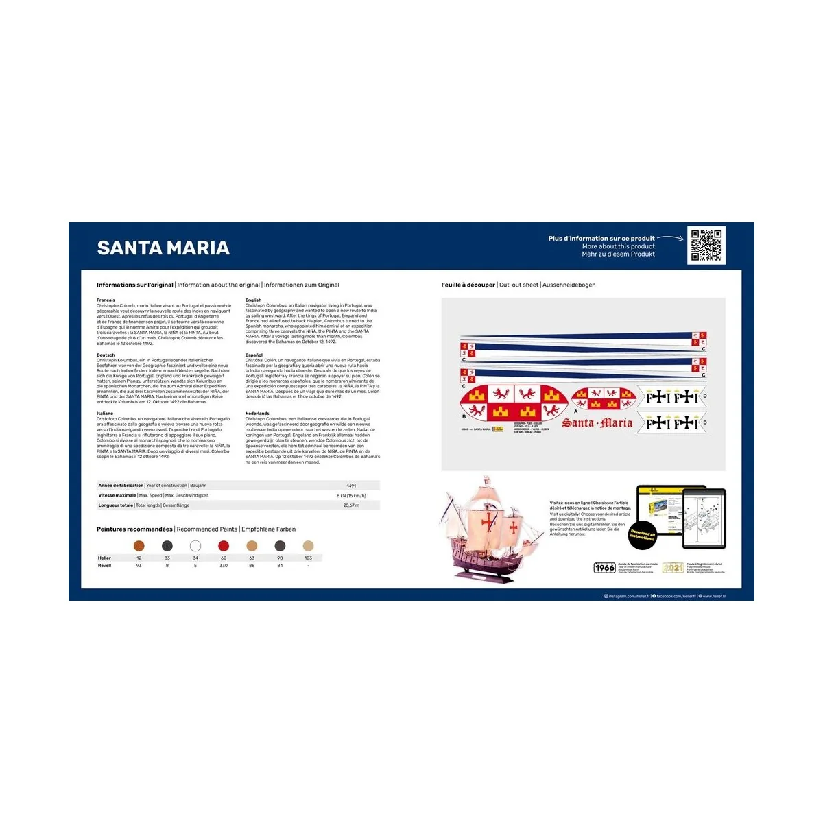 STARTER KIT Santa Maria - Heller 56865