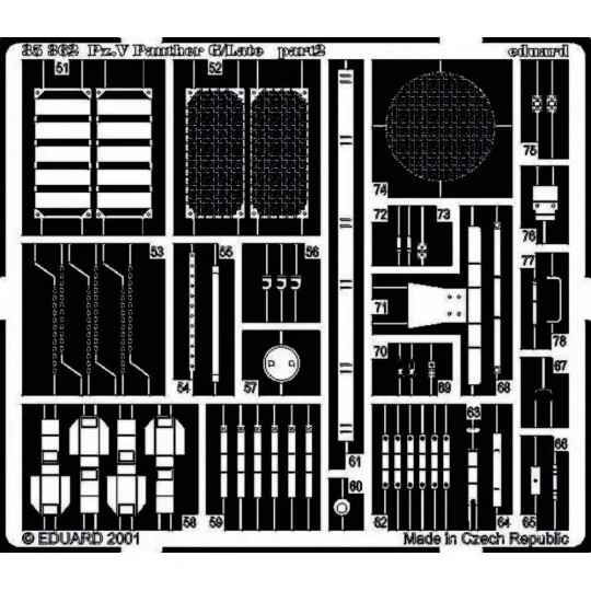 Panther G Sd.Kfz. 171 Detailsatz aussen späte Version, 1/35 - Eduar... Panther G Sd.Kfz. 171 Detailsatz aussen späte Version, 1/35 - Eduar...