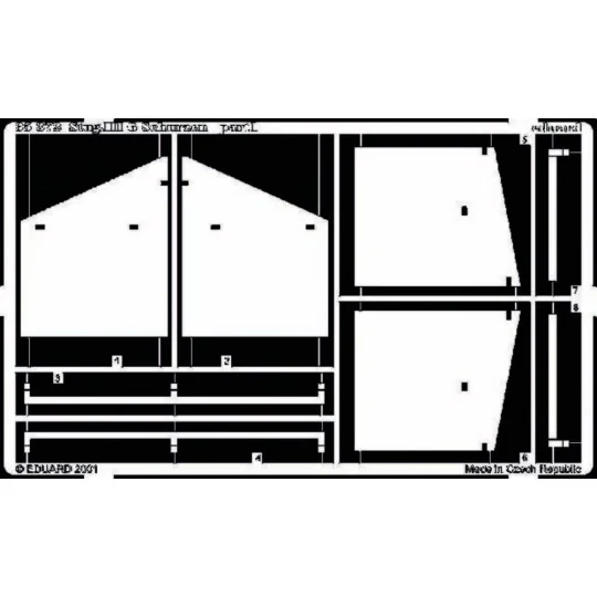 Schurzen Stug. III Ausf. G Schützen Fotoätzsatz, 1/35 - Eduard Acce...