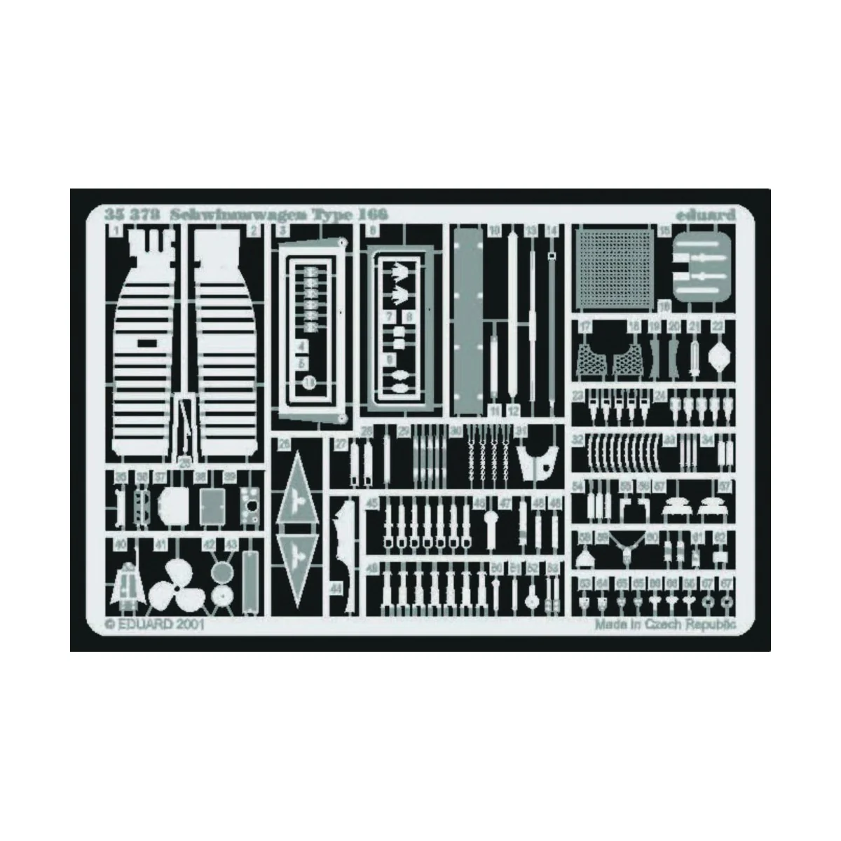 Schwimmwagen Typ 166 fotätzsatz, 1/35 - Eduard Accessories 35378