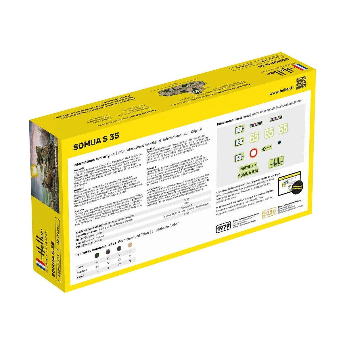 STARTER KIT Somua S35 - Heller 56875