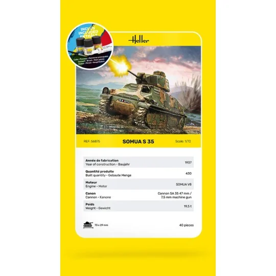 STARTER KIT Somua S35 - Heller 56875