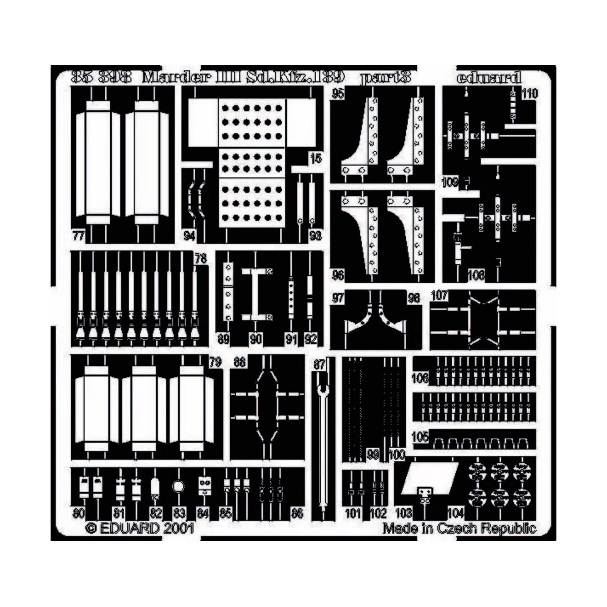 Panzerjäger Marder III Sd.Kfz 139 Fotoätzsatz, 1/35 - Eduard Access...
