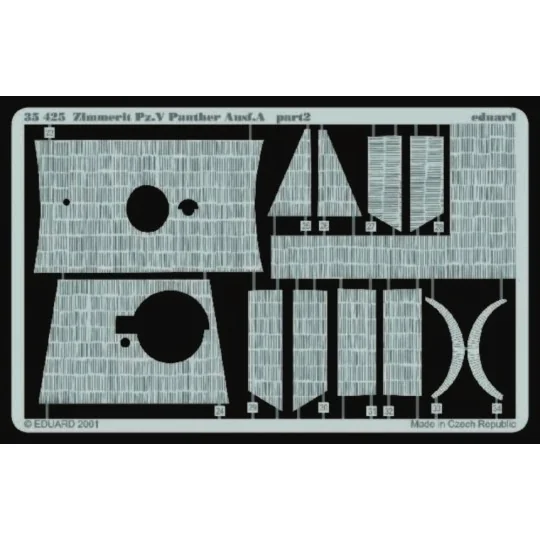 Zimmerit Panther Ausf. A für Tamiya Bausatz, 1/35 - Eduard Accessor... Zimmerit Panther Ausf. A für Tamiya Bausatz, 1/35 - Eduard Accessor...