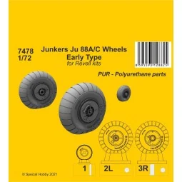Junkers Ju 88A/C Wheels Early Type (Revell kits), 1/72 - CMK 129-7478