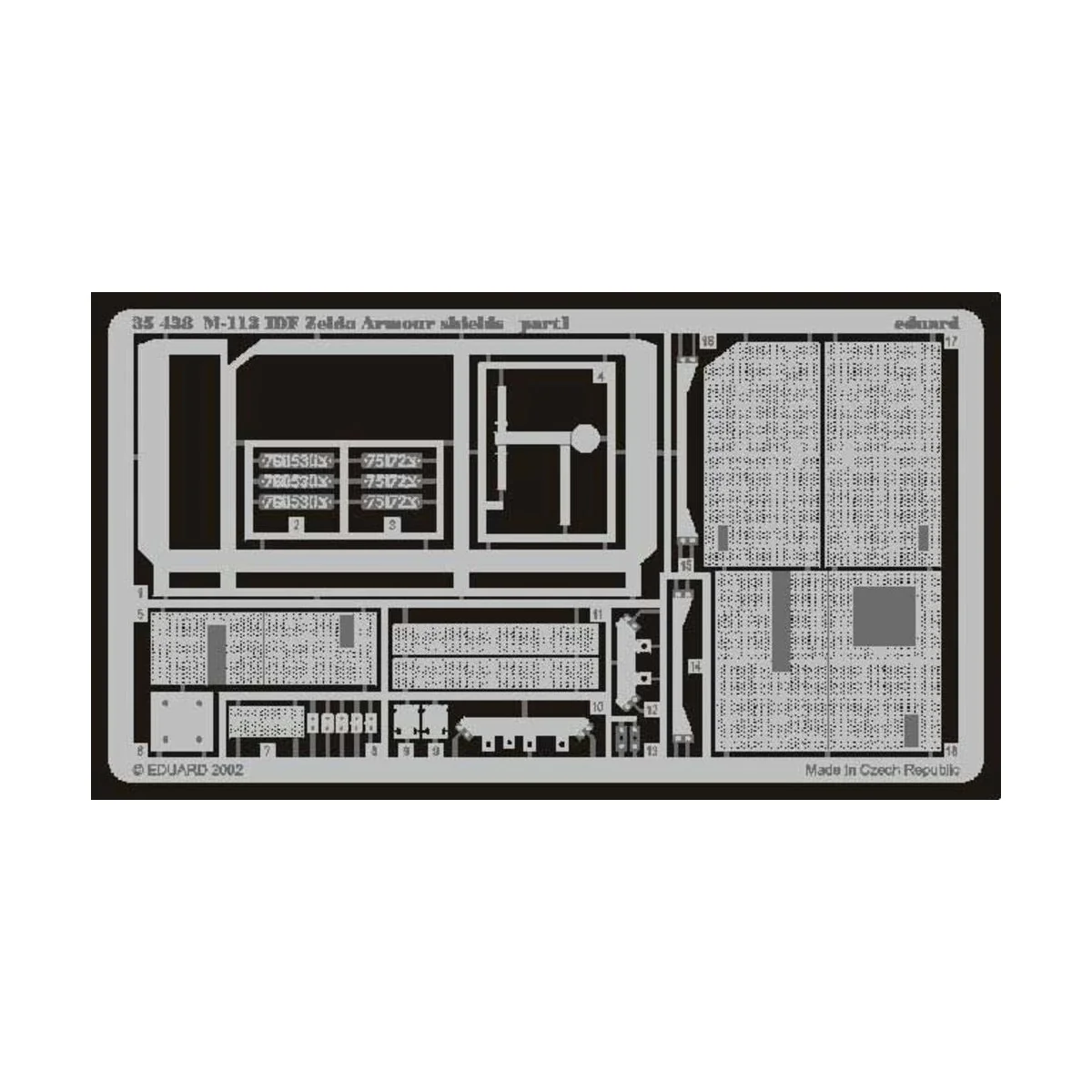 M-113 IDF Zelda Schürzen Fotoätzsatz, 1/35 - Eduard Accessories 35438 M-113 IDF Zelda Schürzen Fotoätzsatz, 1/35 - Eduard Accessories 35438