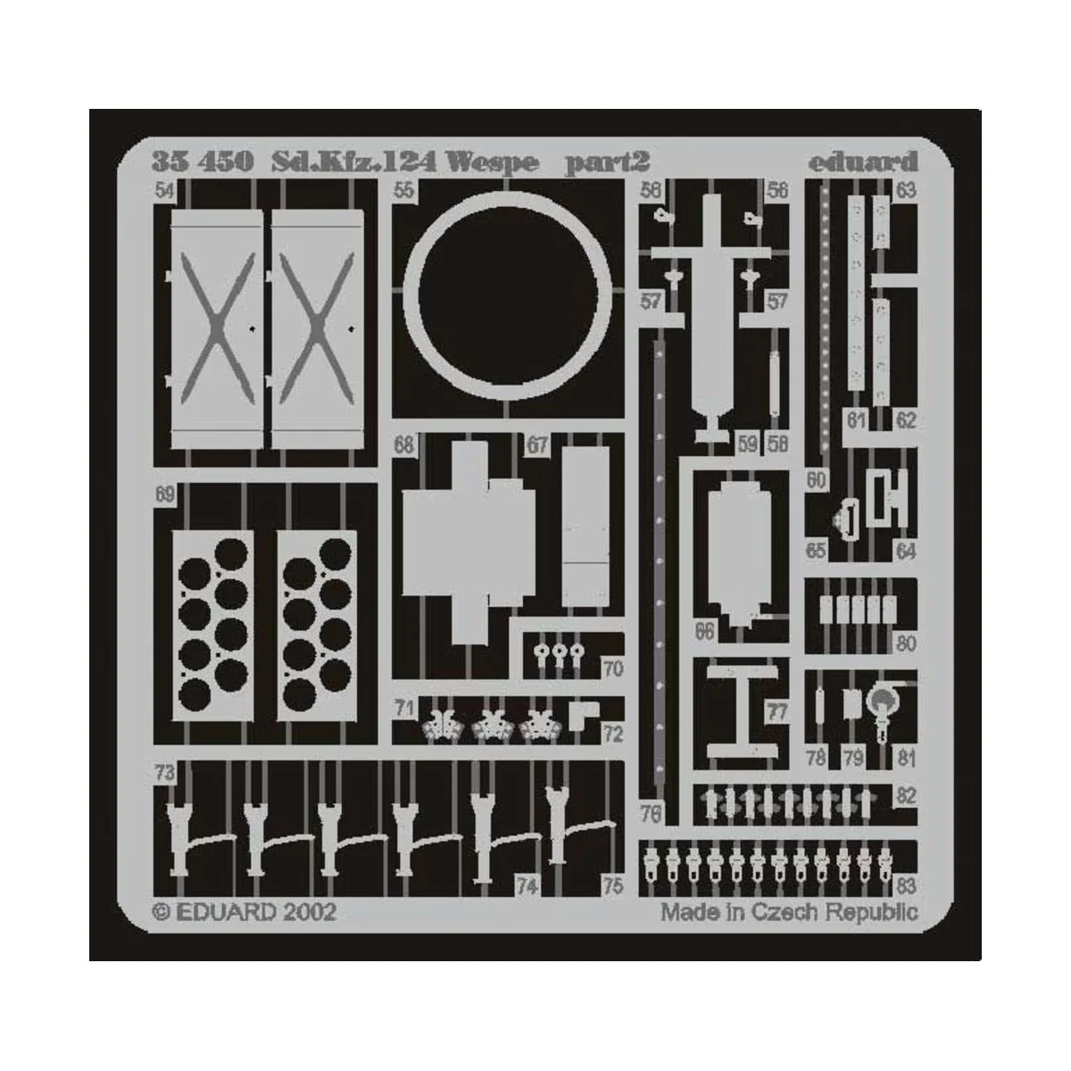 Sd.Kfz.142 Wespe mit Haubitze FH18/2 Fotoätzsatz, 1/35 - Eduard Acc... Sd.Kfz.142 Wespe mit Haubitze FH18/2 Fotoätzsatz, 1/35 - Eduard Acc...