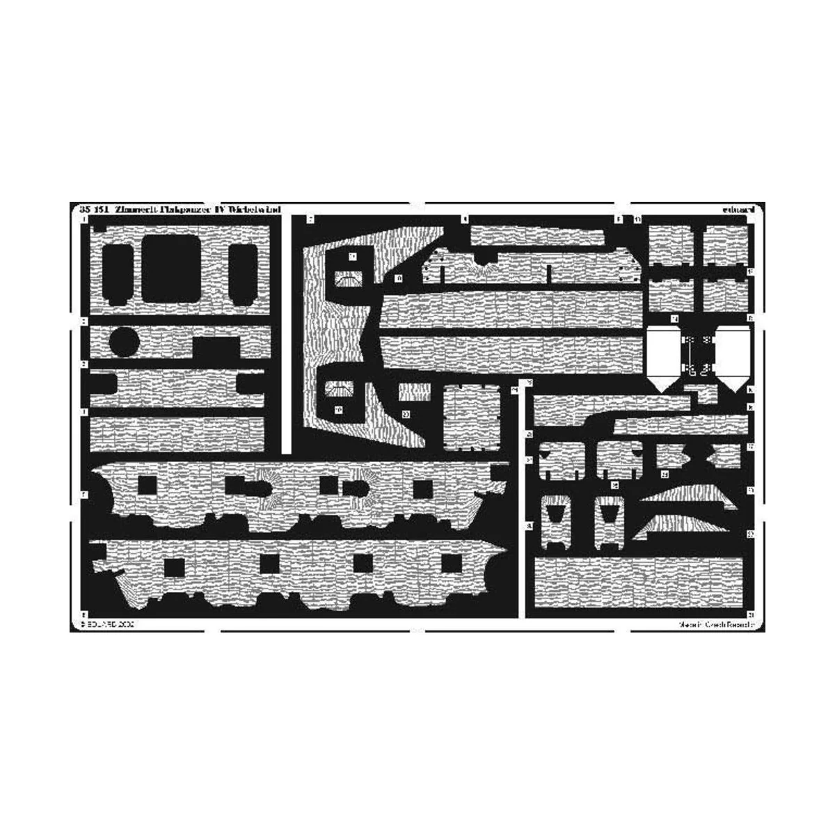Zimmerit Flakpanzer IV Wirbelwind für Tamiya Bausatz, 1/35 - Eduard... Zimmerit Flakpanzer IV Wirbelwind für Tamiya Bausatz, 1/35 - Eduard...