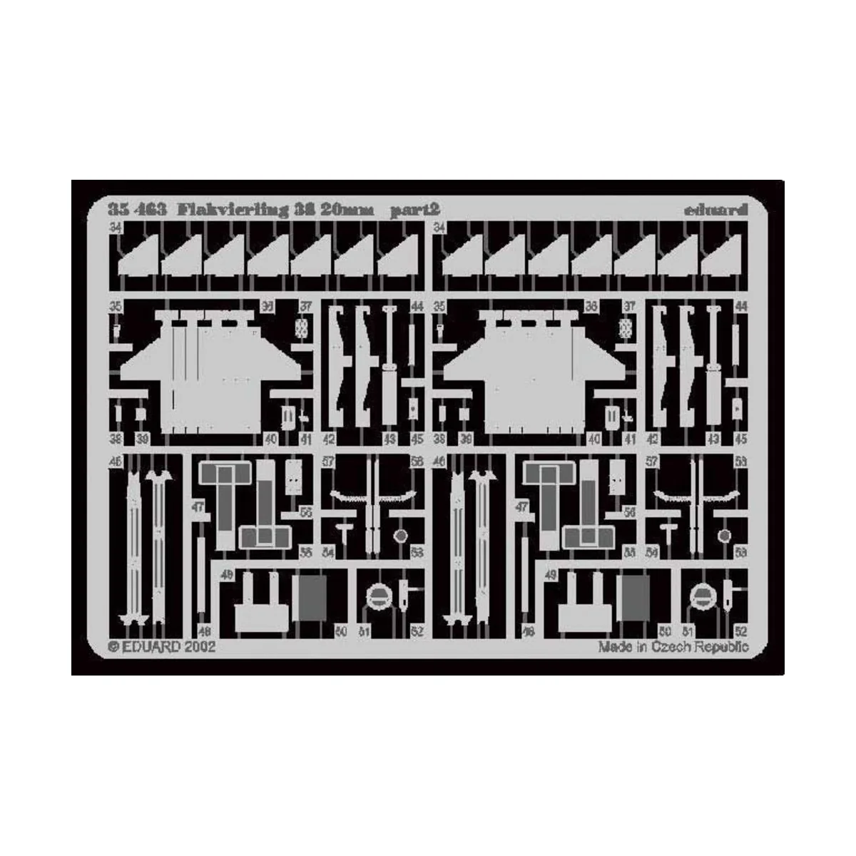 Flakvierling 38 20mm für Tamiya Bausatz, 1/35 - Eduard Accessories ... Flakvierling 38 20mm für Tamiya Bausatz, 1/35 - Eduard Accessories ...