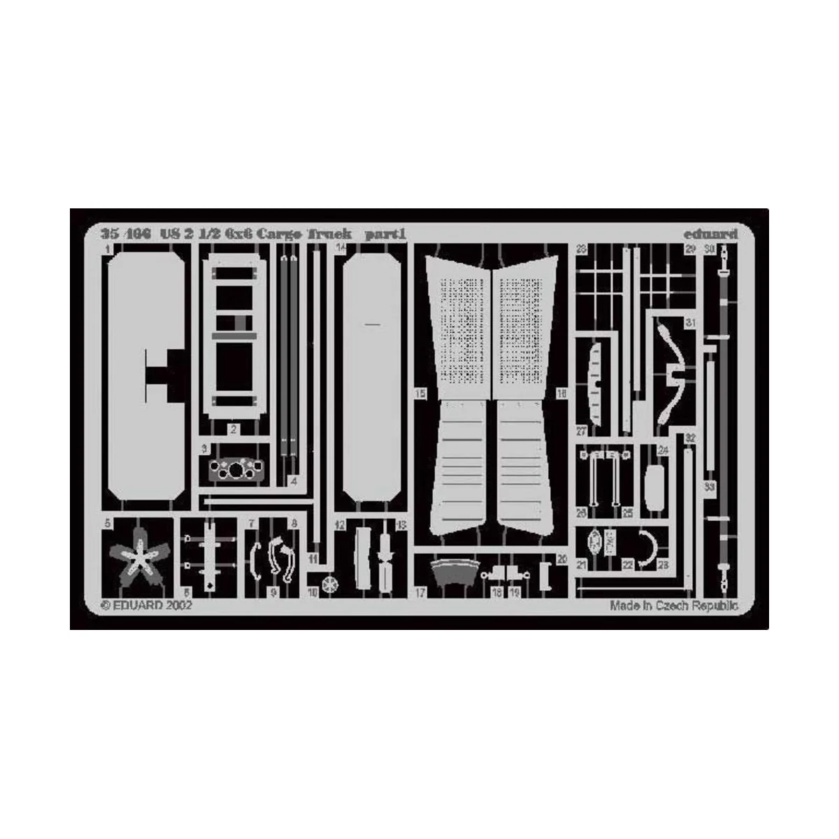 2,5t 6X6 US Cargo Truck Fotoätzsatz - Eduard Accessories 35466