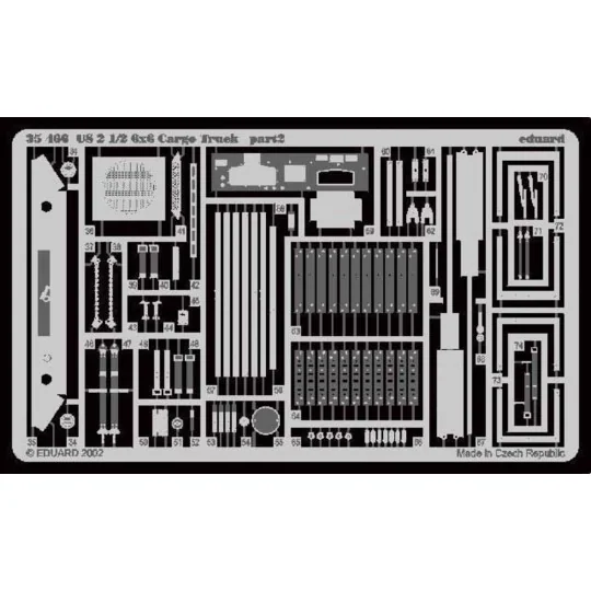 2,5t 6X6 US Cargo Truck Fotoätzsatz - Eduard Accessories 35466