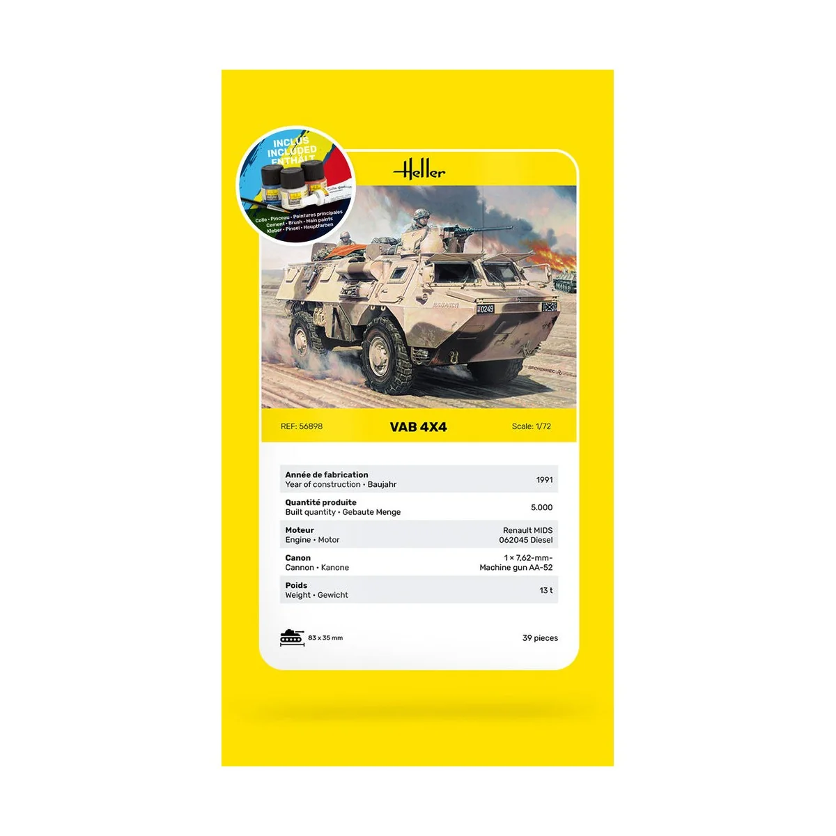 STARTER KIT VAB 4x4, 1/72 - Heller 56898