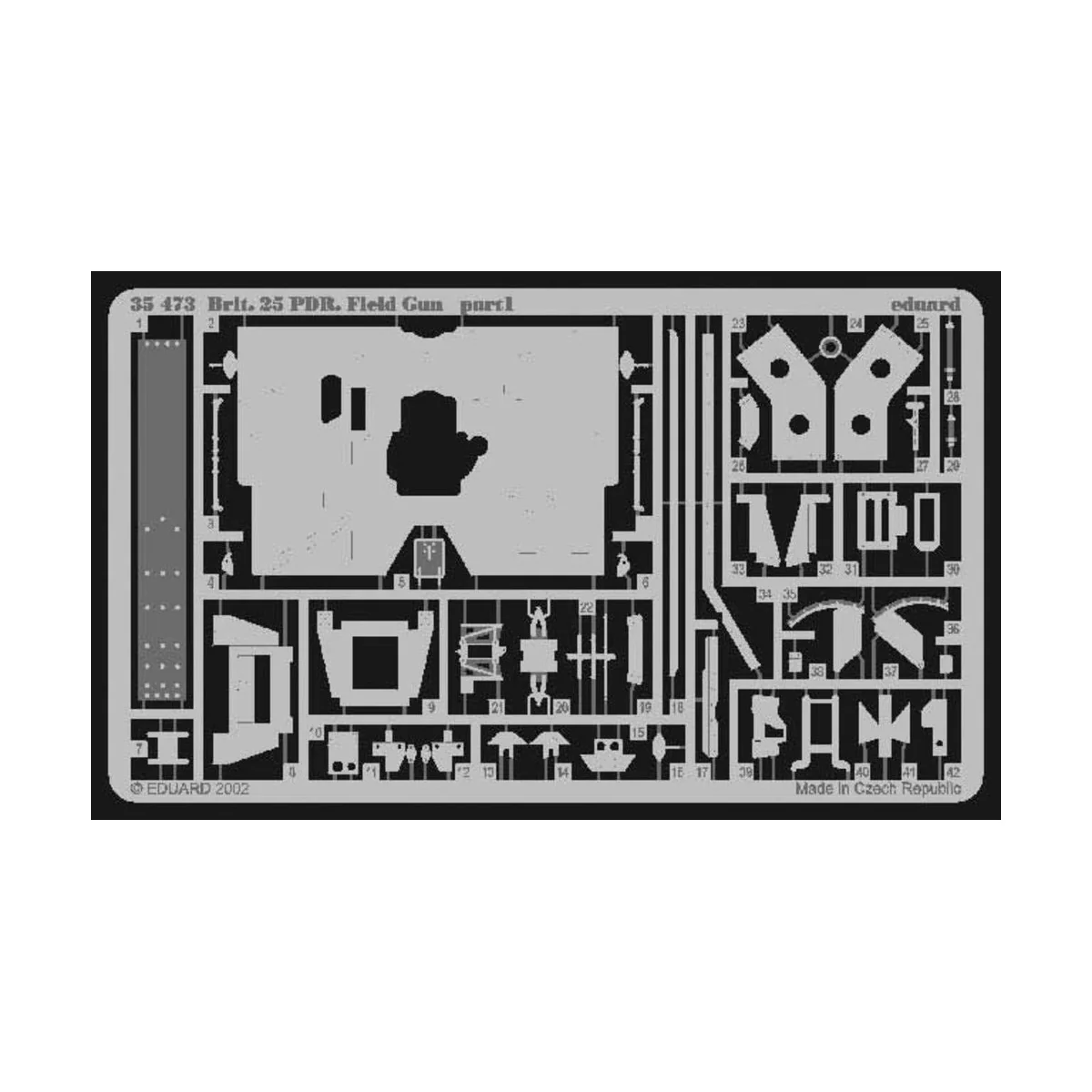 Britische 25-Pfünder Feldkanone Fotoätzsatz - Eduard Accessories 35473