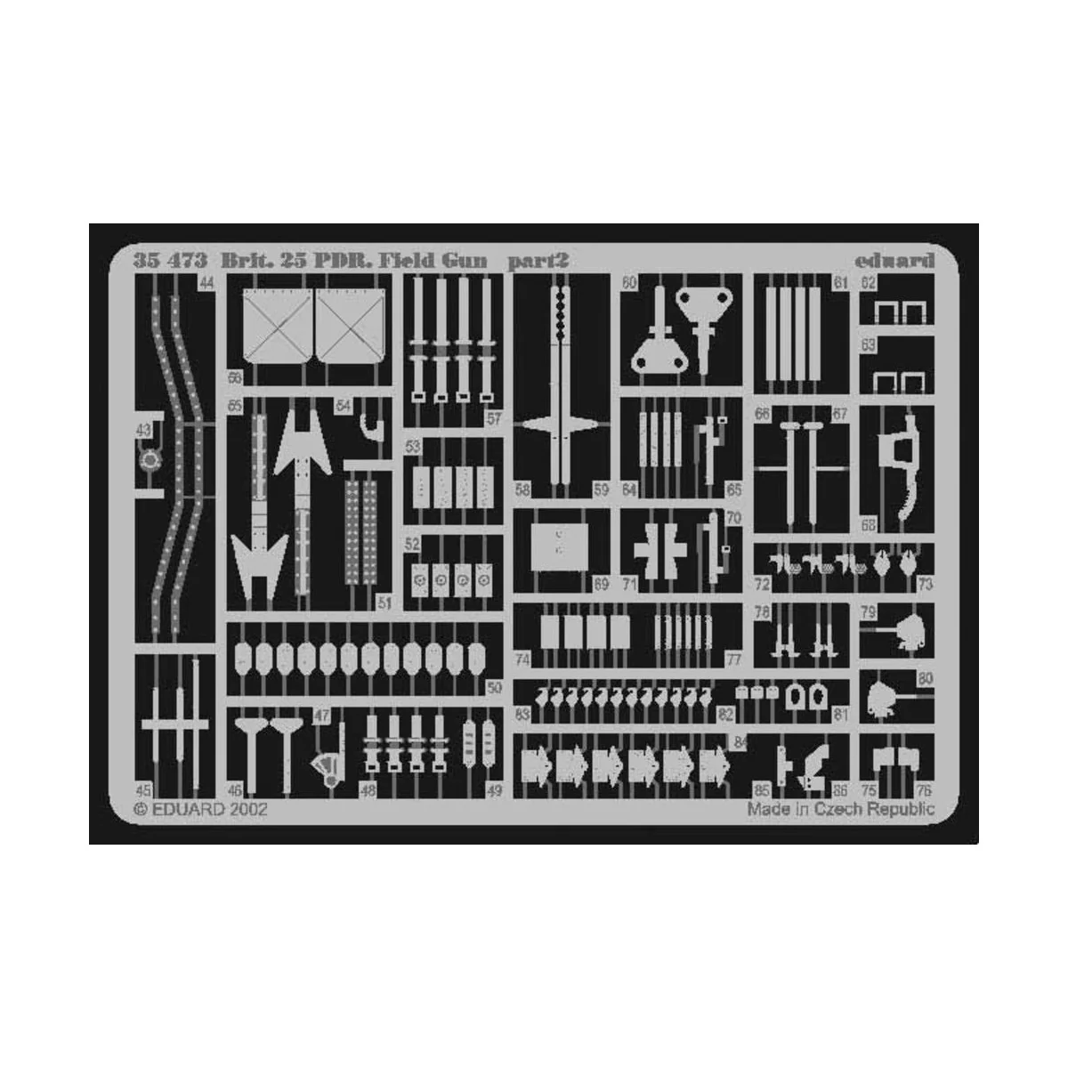 Britische 25-Pfünder Feldkanone Fotoätzsatz - Eduard Accessories 35473