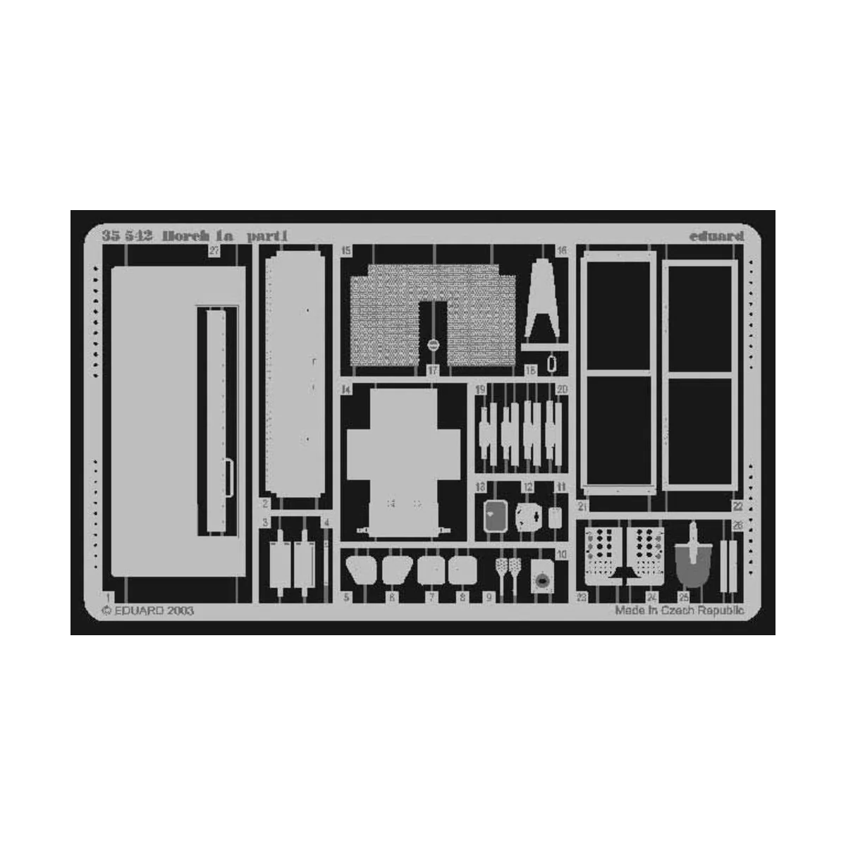 Horch 1a mit 20 mm Flak 38 Fotoätzsatz, 1/35 - Eduard Accessories 3... Horch 1a mit 20 mm Flak 38 Fotoätzsatz, 1/35 - Eduard Accessories 3...