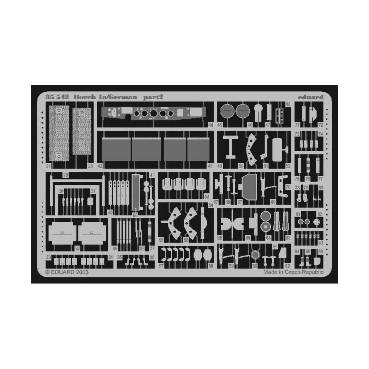 Horch 1a mit 20 mm Flak 38 Fotoätzsatz, 1/35 - Eduard Accessories 3... Horch 1a mit 20 mm Flak 38 Fotoätzsatz, 1/35 - Eduard Accessories 3...