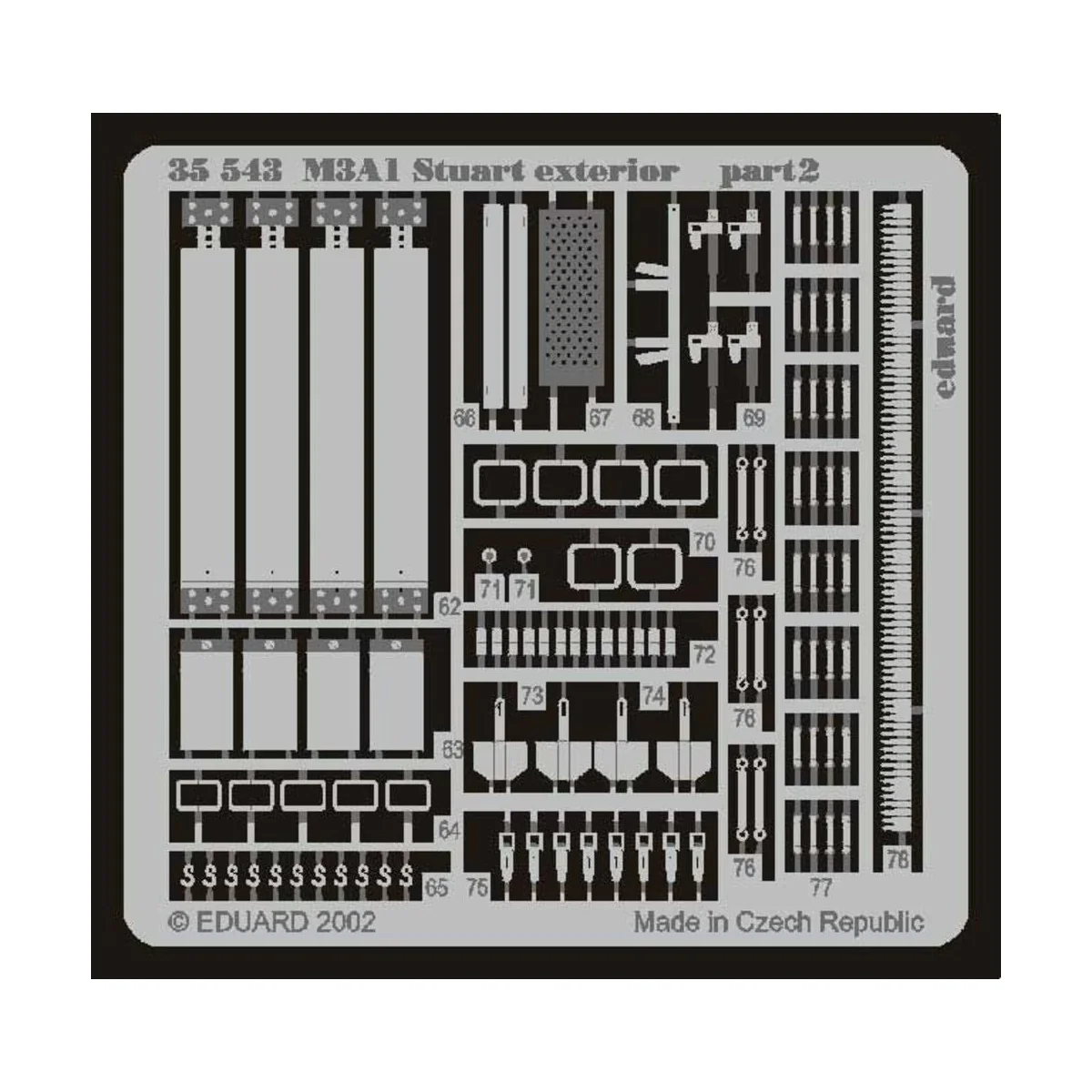 M3A1 Stuart Fotoätzsatz - Eduard Accessories 35543