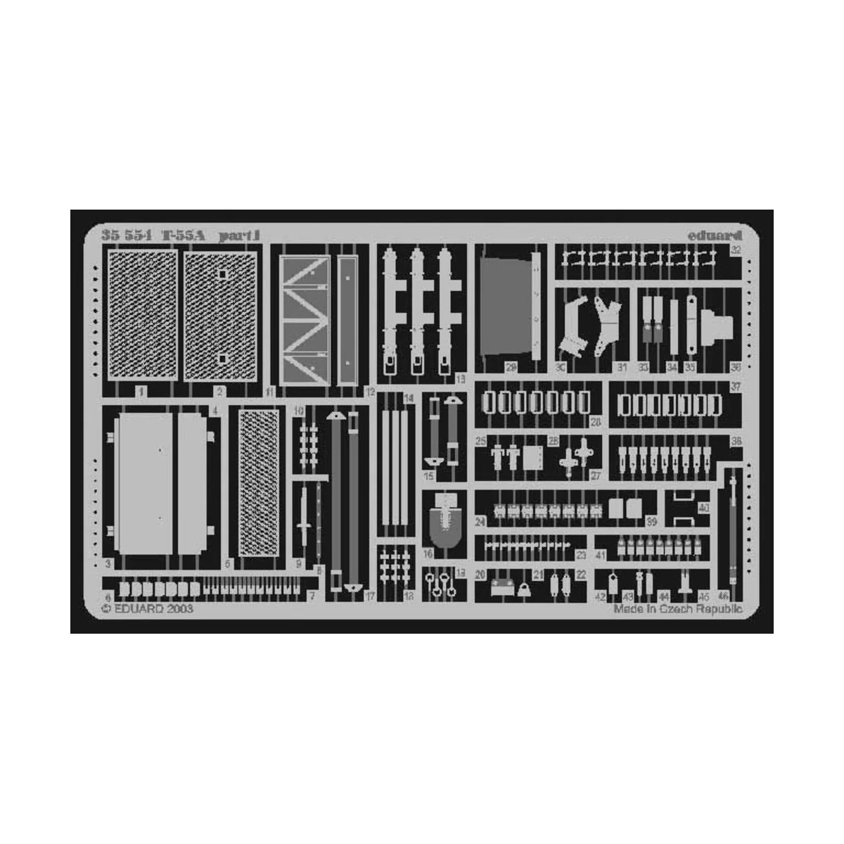 Russischer Panzer T-55 Fotoätzsatz, 1/35 - Eduard Accessories 35554 Russischer Panzer T-55 Fotoätzsatz, 1/35 - Eduard Accessories 35554