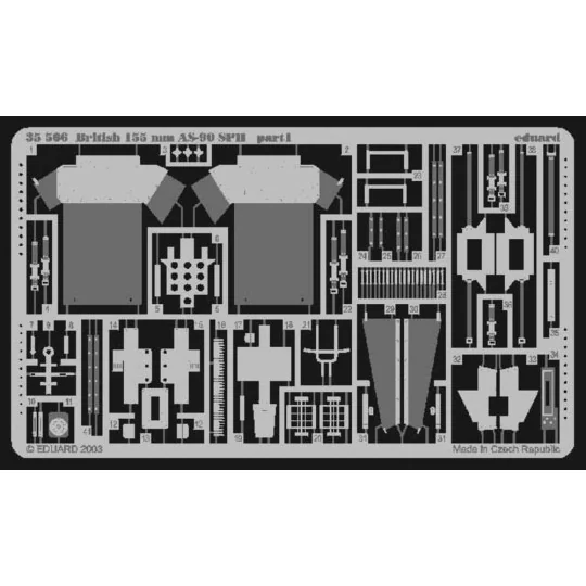Britische 155 mm AS-90 Selbstfahrlafette Fotoätzsatz, 1/35 - Eduard... Britische 155 mm AS-90 Selbstfahrlafette Fotoätzsatz, 1/35 - Eduard...