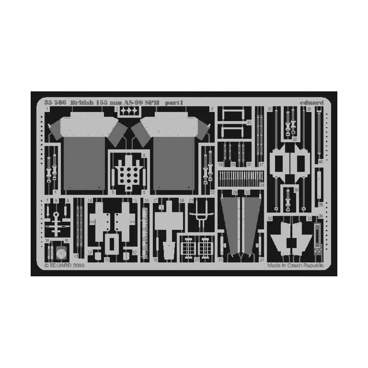 Britische 155 mm AS-90 Selbstfahrlafette Fotoätzsatz - Eduard Acces...