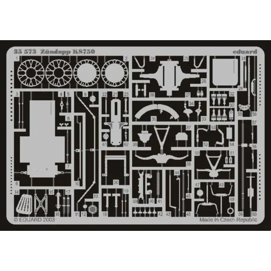 BMW R75 / Zünddapp KS750 Fotoätzsatz, 1/35 - Eduard Accessories 35573 BMW R75 / Zünddapp KS750 Fotoätzsatz, 1/35 - Eduard Accessories 35573