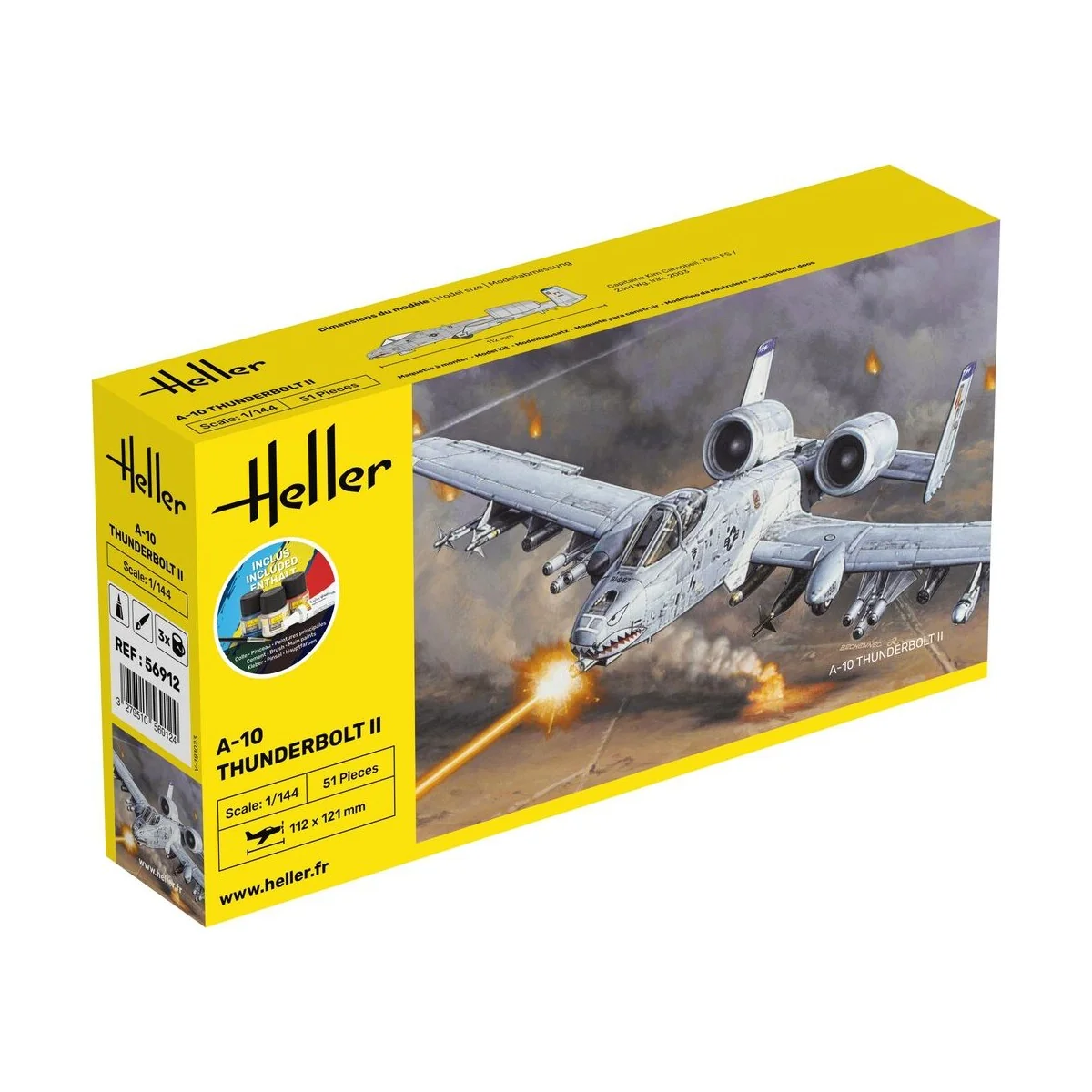 STARTER KIT A-10 Thunderbolt II, 1/144 - Heller 56912