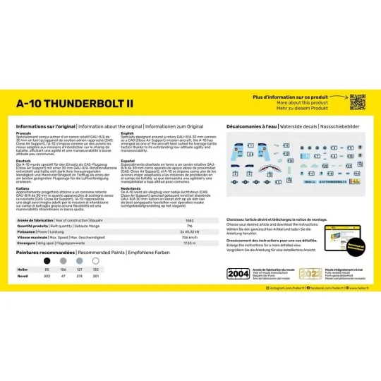 STARTER KIT A-10 Thunderbolt II, 1/144 - Heller 56912
