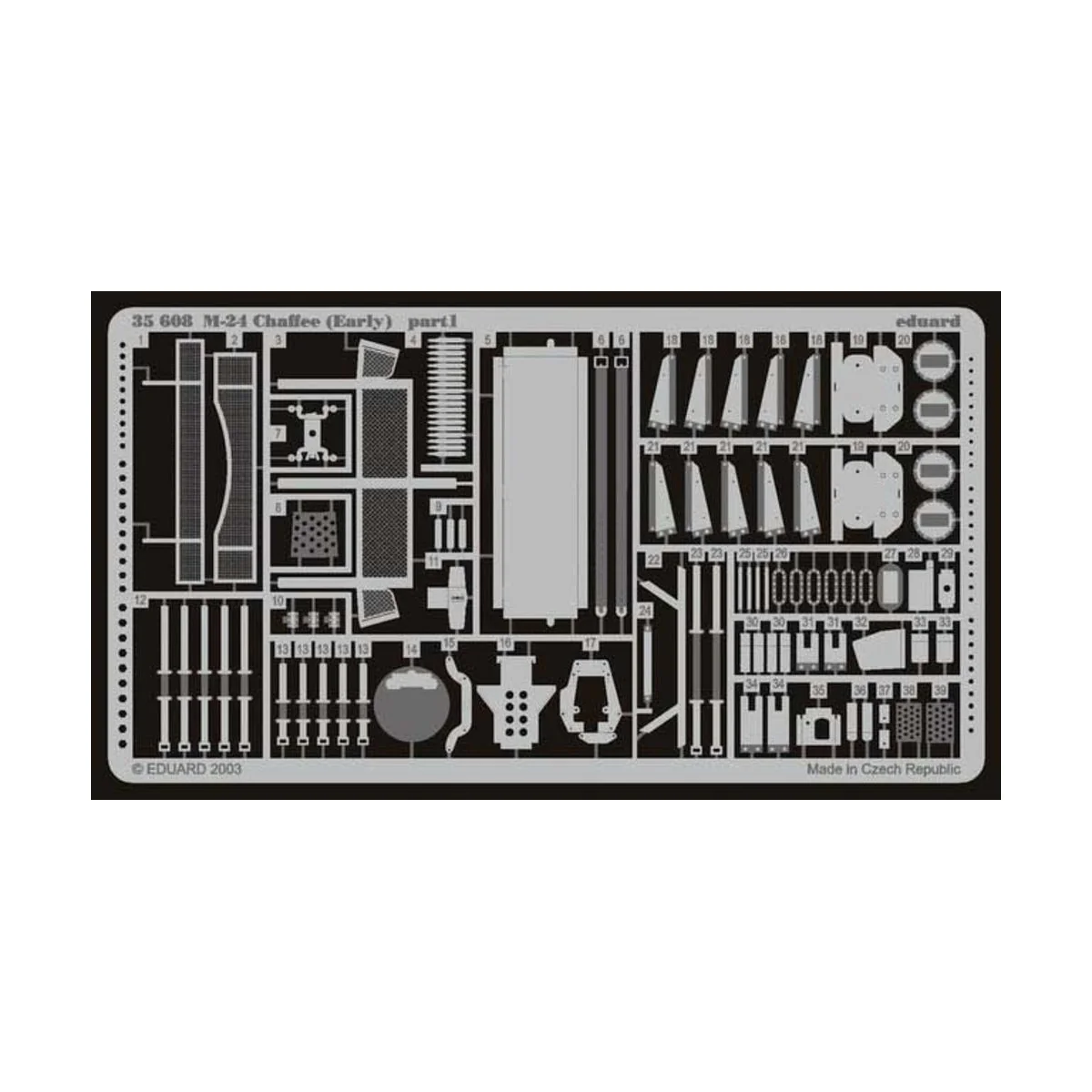 M-24 Chaffee frühe Version Fotoätzsatz, 1/35 - Eduard Accessories 3...