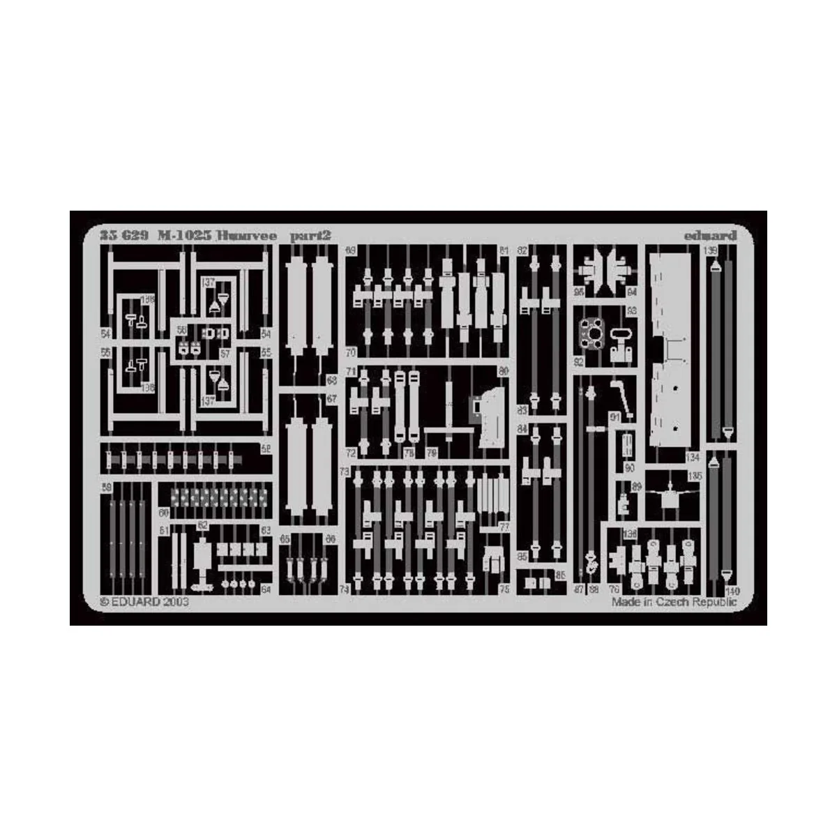 Hummer M 1025 Humvee Fotoätzsatz, 1/35 - Eduard Accessories 35629