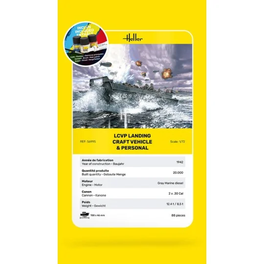 STARTER KIT LCVP Landing Craft Vehicle & Personnel - Heller 56995