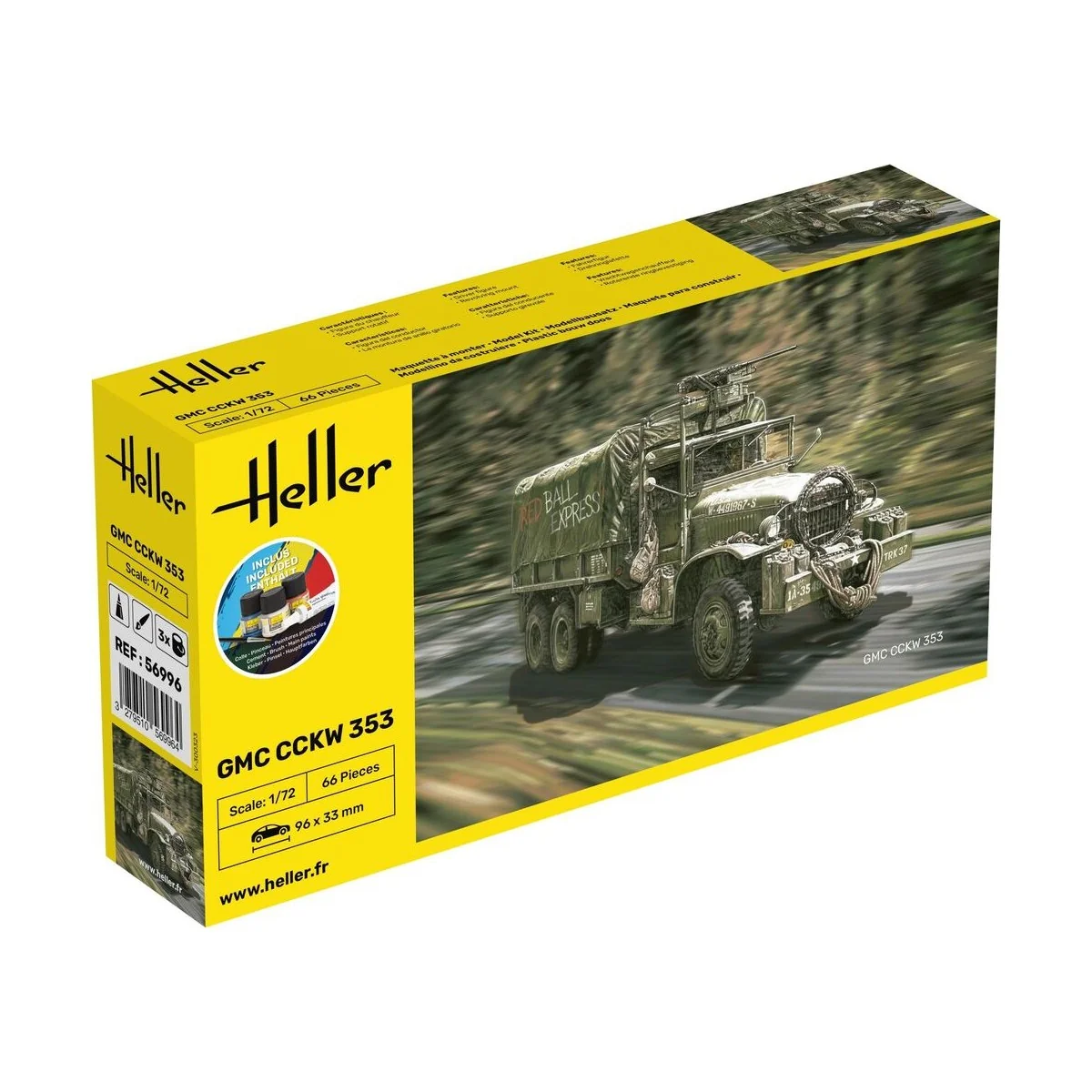 STARTER KIT GMC CCKW 353, 1/72 - Heller 56996 STARTER KIT GMC CCKW 353, 1/72 - Heller 56996