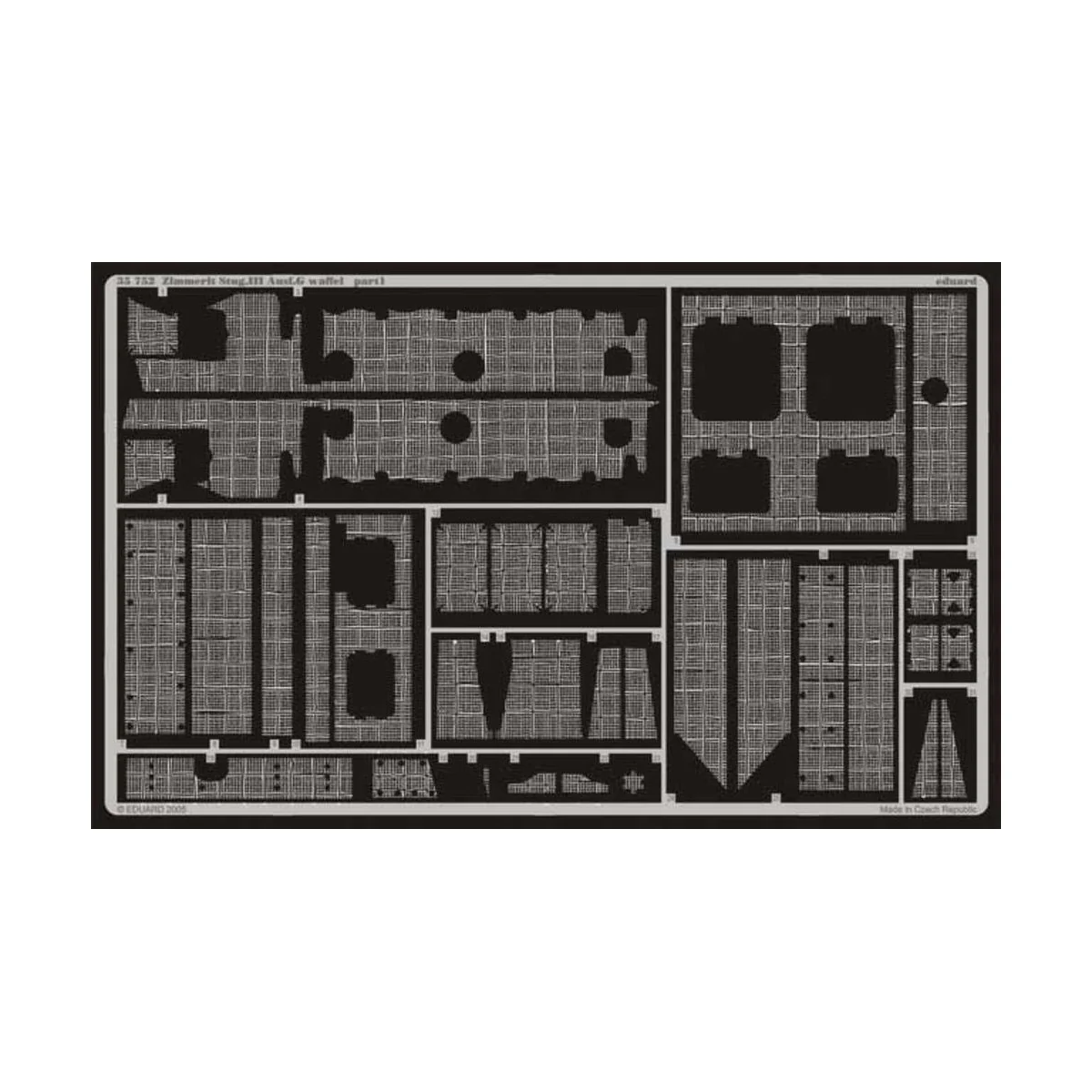 Zimmerit Stug. III Ausf. G waffel, 1/35 - Eduard Accessories 35752