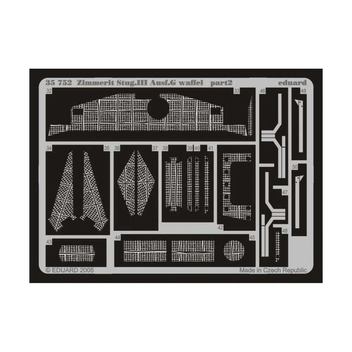 Zimmerit Stug. III Ausf. G waffel, 1/35 - Eduard Accessories 35752