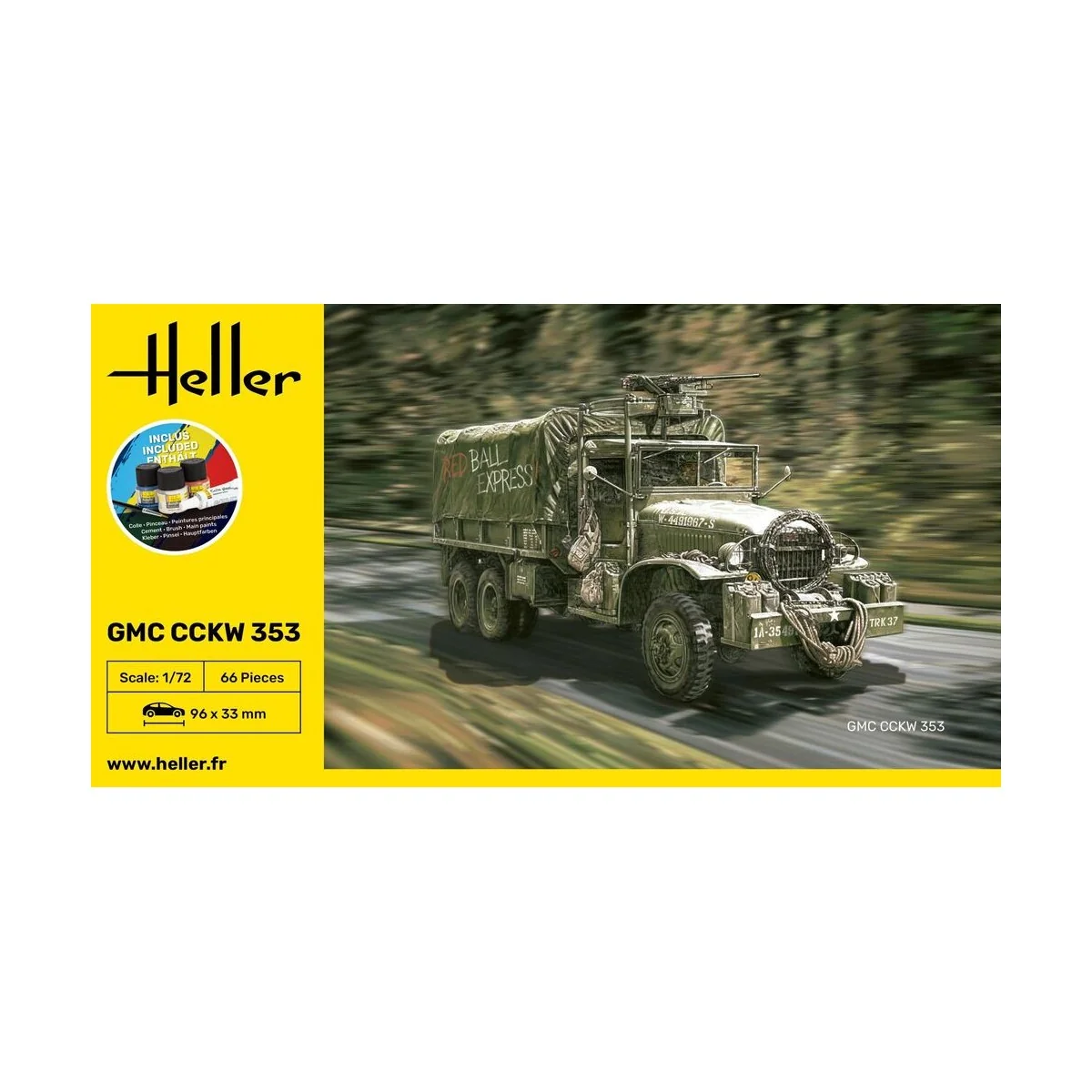 STARTER KIT GMC CCKW 353, 1/72 - Heller 56996 STARTER KIT GMC CCKW 353, 1/72 - Heller 56996