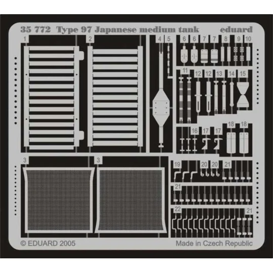 Type 97 Japanese Medium Tank für Tamiya Bausatz 35137 - Eduard Acce...