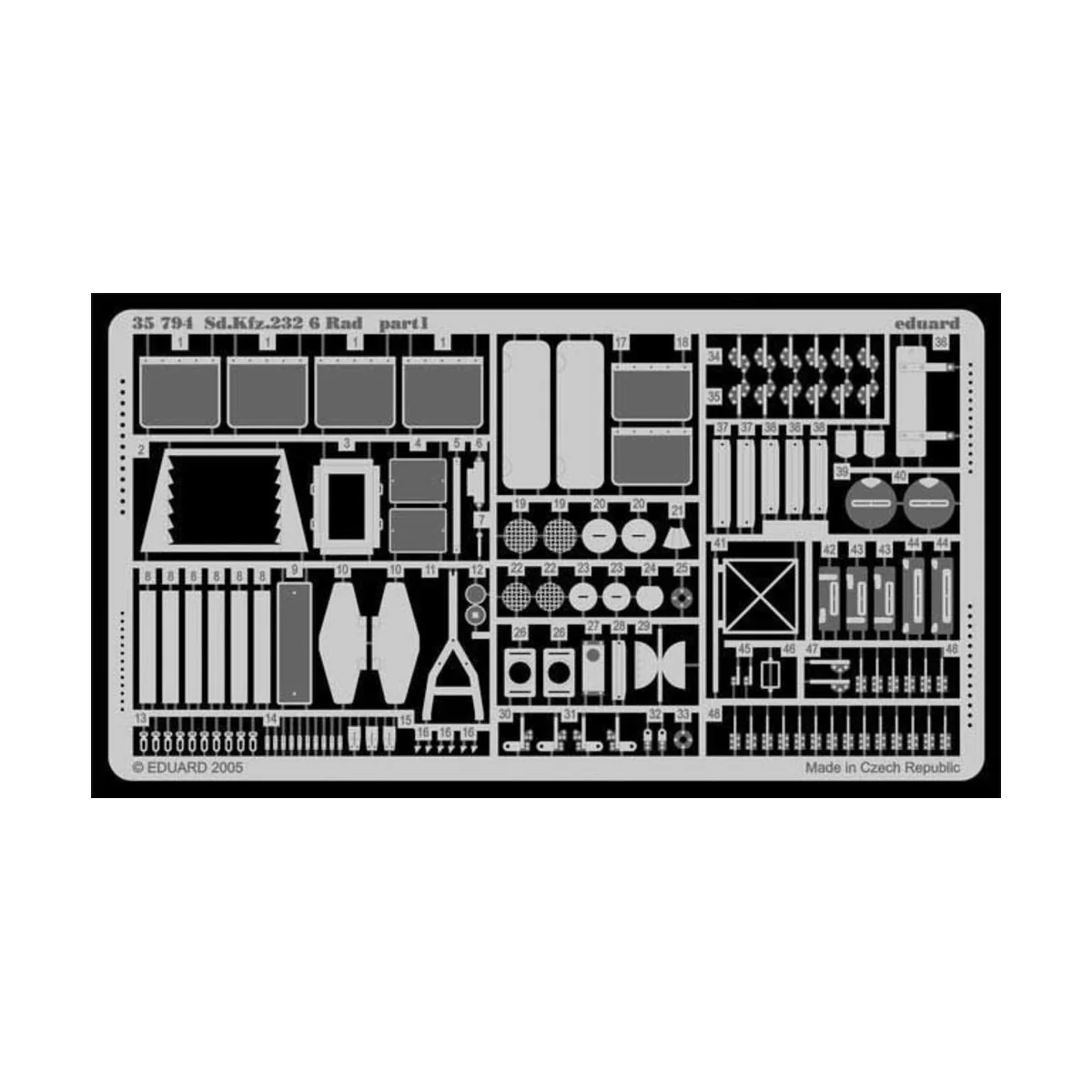 Sd.Kfz. 232 6 Rad für Italeri Bausatz, 1/35 - Eduard Accessories 35794 Sd.Kfz. 232 6 Rad für Italeri Bausatz, 1/35 - Eduard Accessories 35794