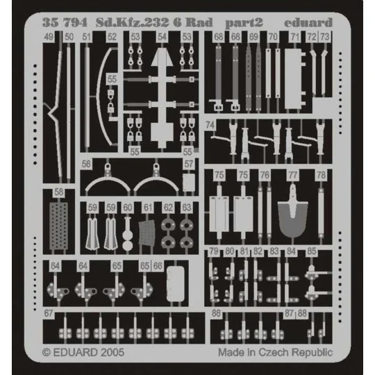 Sd.Kfz. 232 6 Rad für Italeri Bausatz, 1/35 - Eduard Accessories 35794 Sd.Kfz. 232 6 Rad für Italeri Bausatz, 1/35 - Eduard Accessories 35794