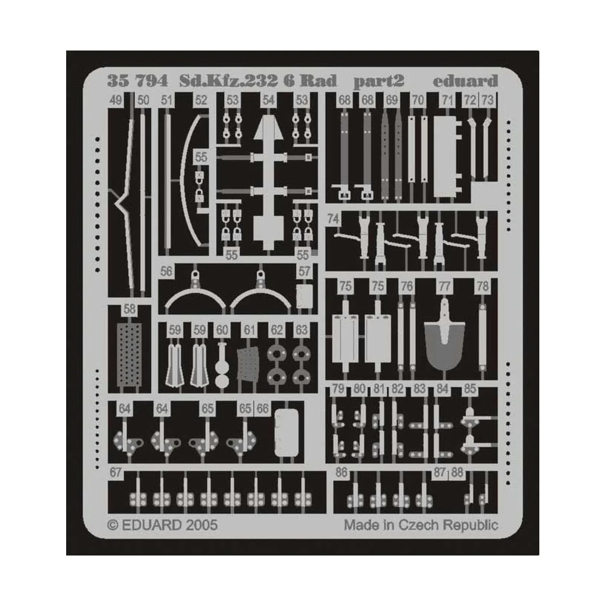 Sd.Kfz. 232 6 Rad für Italeri Bausatz - Eduard Accessories 35794