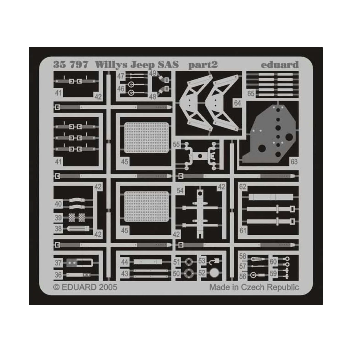 Willys Jeep SAS für Tamiya Bausatz, 1/35 - Eduard Accessories 35797