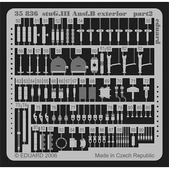 StuG.III Ausf.B exterior für Tamiya Bausatz, 1/35 - Eduard Accessor...