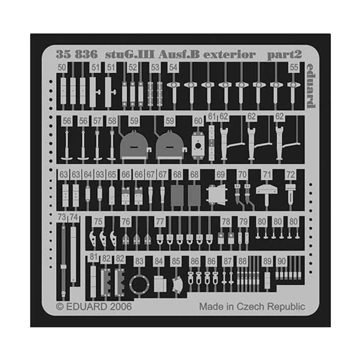 StuG.III Ausf.B exterior für Tamiya Bausatz - Eduard Accessories 35836