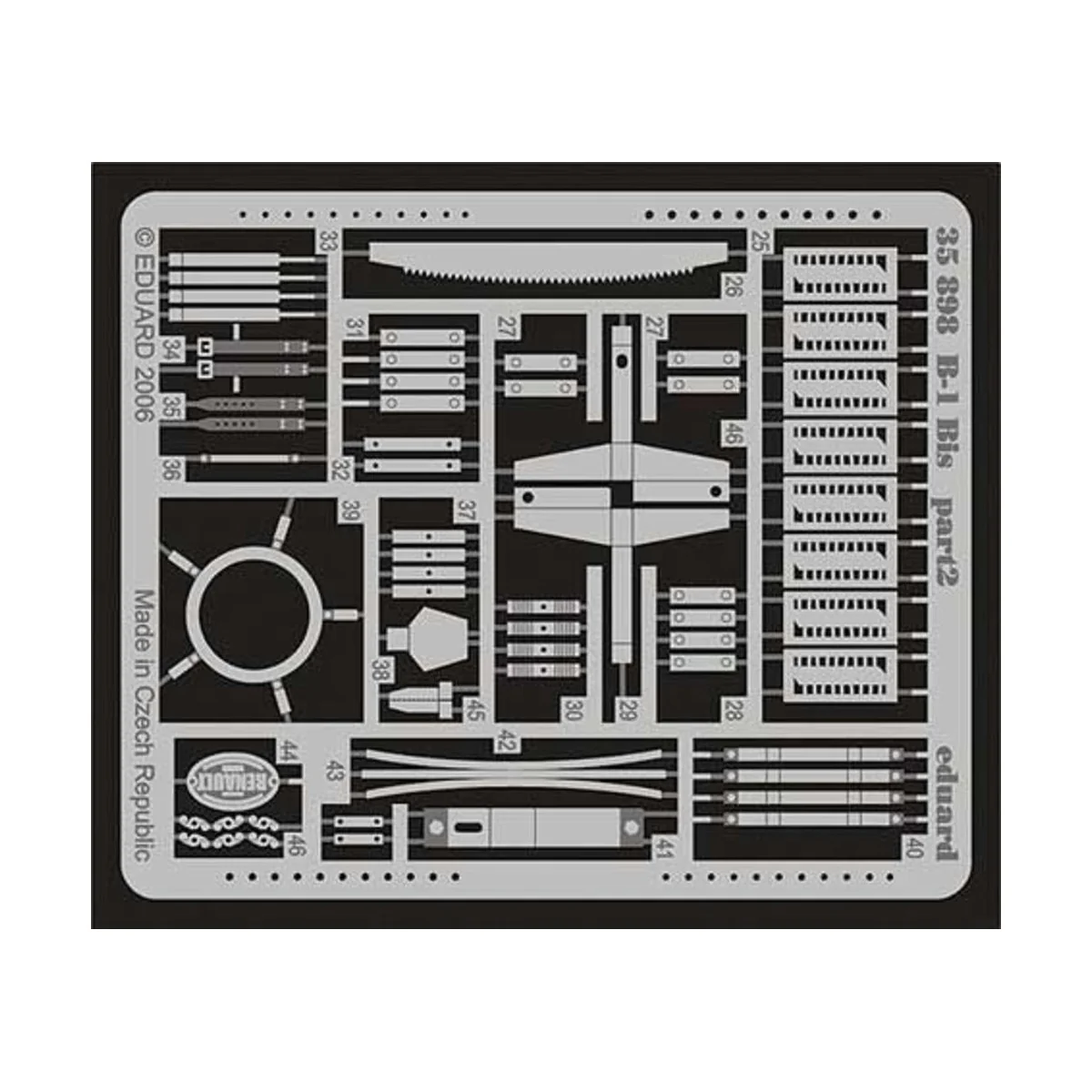 B-1 Bis Für Tamiya Bausatz., 1/35 - Eduard Accessories 35898 B-1 Bis Für Tamiya Bausatz., 1/35 - Eduard Accessories 35898