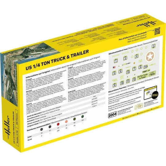 STARTER KIT US 1/4 Ton Truck & Trailer - Heller 56997