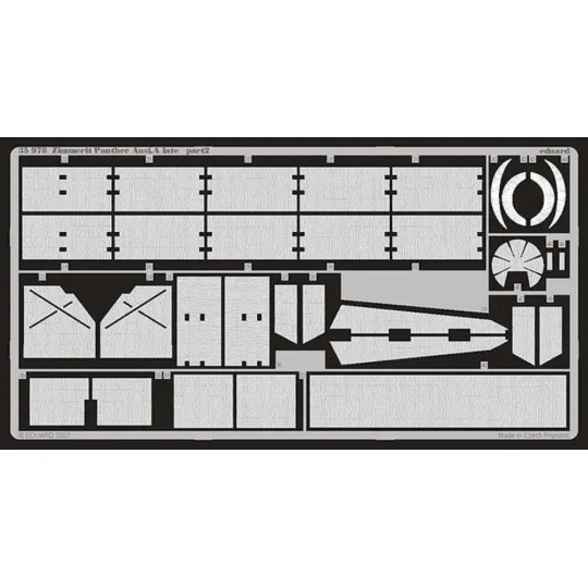 Zimmerit Panther Ausf.A late für Dragon-Bausatz 6358, 1/35 - Eduard... Zimmerit Panther Ausf.A late für Dragon-Bausatz 6358, 1/35 - Eduard...