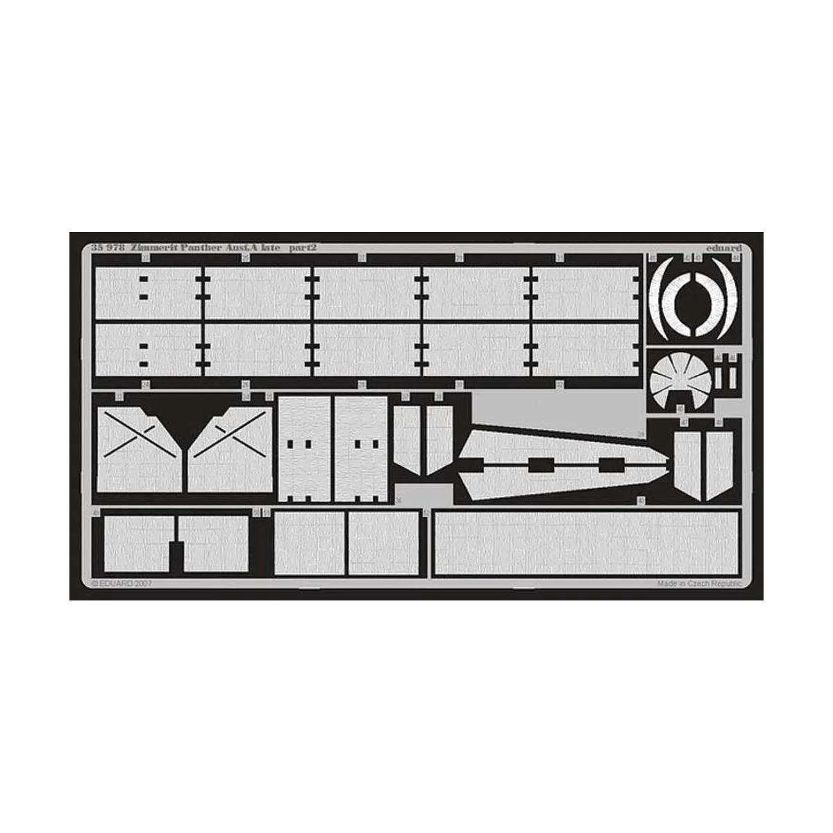 Zimmerit Panther Ausf.A late für Dragon-Bausatz 6358 - Eduard Acces...