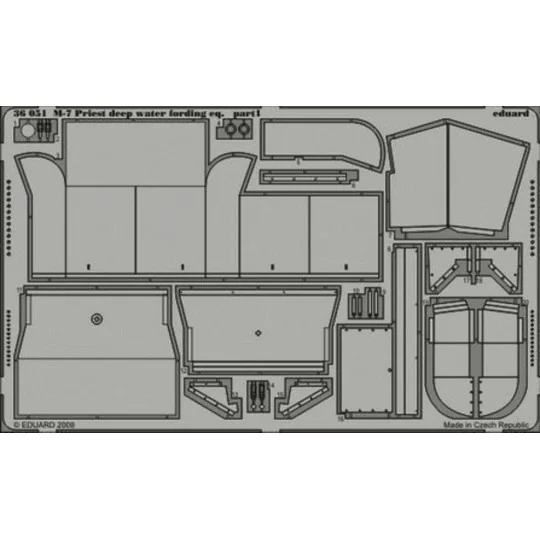 M-7 Priest deep water fording eq. für Academy Bausatz - Eduard Acce...
