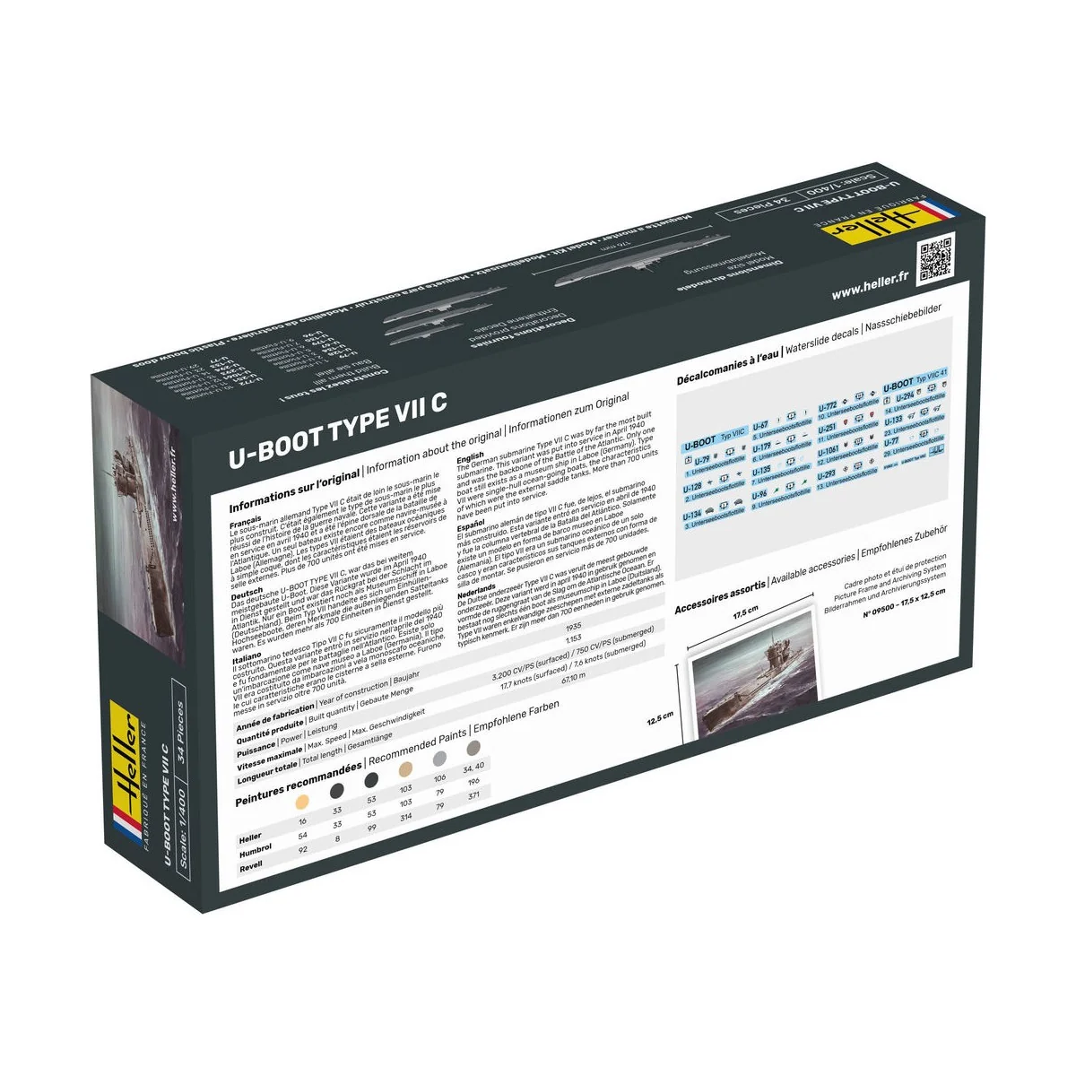 STARTER KIT U-Boot Type VII C, 1/400 - Heller 57002 STARTER KIT U-Boot Type VII C, 1/400 - Heller 57002