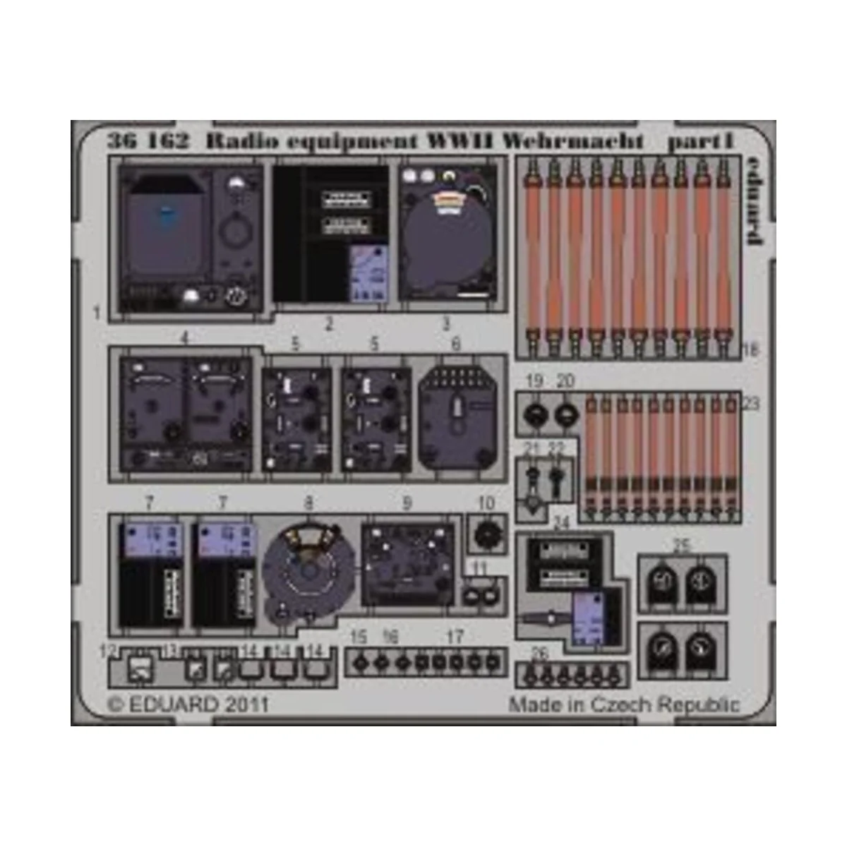 Radio equipment WWII Wehrmacht - colour, 1/35 - Eduard Accessories ... Radio equipment WWII Wehrmacht - colour, 1/35 - Eduard Accessories ...
