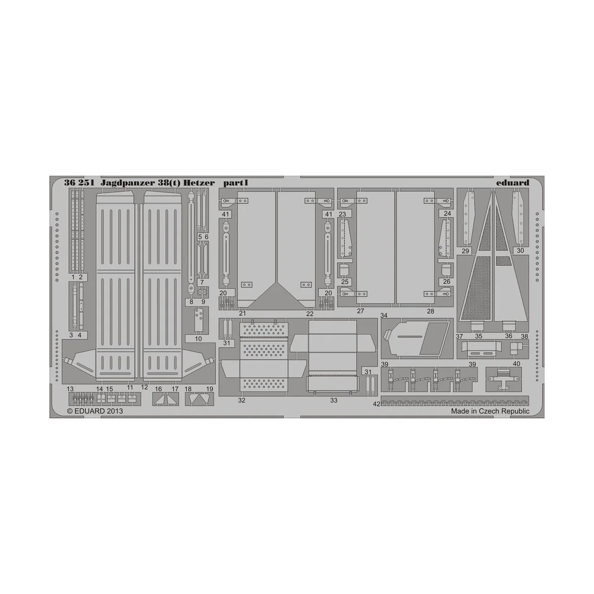 Jagdpanzer 38(t) Hetzer for Academy, 1/35 - Eduard Accessories 36251 Jagdpanzer 38(t) Hetzer for Academy, 1/35 - Eduard Accessories 36251