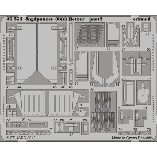 Jagdpanzer 38(t) Hetzer for Academy, 1/35 - Eduard Accessories 36251 Jagdpanzer 38(t) Hetzer for Academy, 1/35 - Eduard Accessories 36251